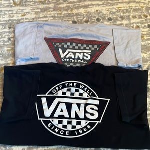 Boys vans shirts- three shirts included. 2 short sleeve and a long sleeve